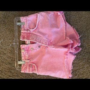 ZARA PINK JEAN SHORTS